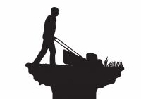 Lawn Mower Weathervane Motif