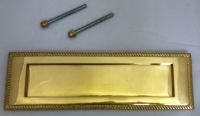 High Quality Polished Brass Georgian Letter Plate - 25cm