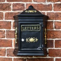 Black & Gold Bantock post box