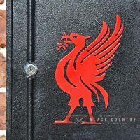 Close-up of the Red "Liver Bird" on the Front of the Post Box