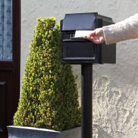 “Royal Farringdon” Black Post Box Complete With Stand