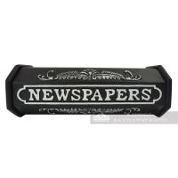 "Times Past" Black & White Victorian Newspaper Box