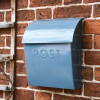 “April Showers” Dove Grey Contemporary Post Box With Lock 