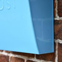 Side view of “Spring Skies” Post Box 