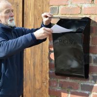 Wall mounted Berkley post box with newspaper holder 