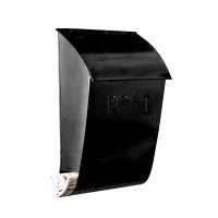 Evening Hush Berkley post box with newspaper holder finished in black