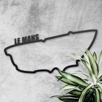 Le Mans Race Track Wall Art on a Rustic Wall