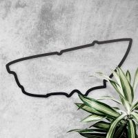 Le Mans Race Track Wall Art on a Rustic Wall