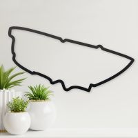 Le Mans Race Track Wall Art on a Cream Wall
