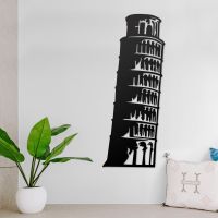 Leaning Tower of Pisa Steel Wall Art in a Modern Home