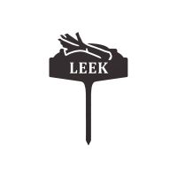 "Leek" Vegetable Label in a Black Finish