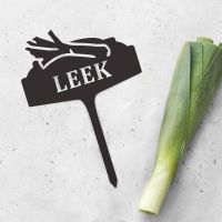 "Leek" Vegetable Label Created From Steel