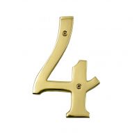 6 inch extra large polished brass numbers