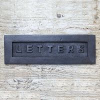 Iron Letter Plate with the Wording "Letters" 