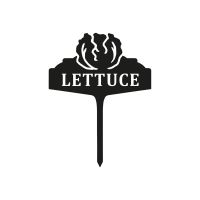 "Lettuce" Vegetable Label in a Black Finish
