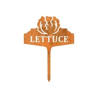 "Lettuce" Vegetable Label in a Rustic Finish