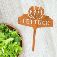 "Lettuce" Vegetable Label Created From Steel