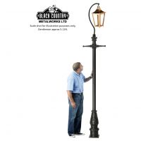 Copper Lincoln Swan Neck & Lamp Post 3.4m