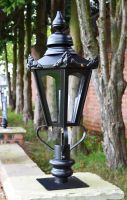 Hexagonal Pillar Light and Lantern Fitted 