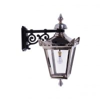 Top fix wall mounted Bright chrome Victorian wall lantern
