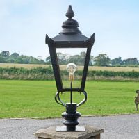Victorian Pillar Lantern Set in Situ on a Driveway