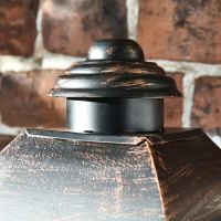 Close up of circular finial 