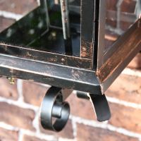 Close up of framework and curved embellishment 