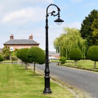 "Lord Hadrian" Antique Black Cast Iron Ornate Lamp Post 3.1m