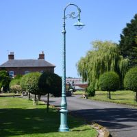 Antique Blue Deluxe Cast Iron Victorian Lamp Post 3.1m