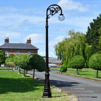 "Lady Athena" Deluxe Black Cast Iron Globe Lamp Post 3m