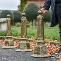 Black & Gold Brushed Aluminium Bollards 