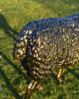 Close Up Of Life Size "Spencer" Sheep Sculpture Wool Detailing