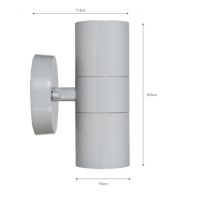 Light Grey Wall Mounted Up & Down Light Measurements