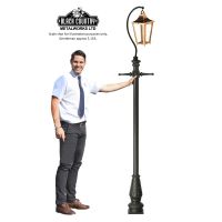 Copper Lincoln Swan Neck & Lamp Post - 2.46m