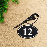 Long-Tailed Tit House Number Sign
