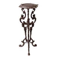 Long Gothic Cast Iron Side Table in a Rustic Finish