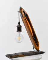 Yellow Loom Bobbin Table Lamp