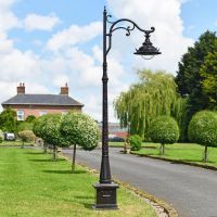"Lord Regus" Antique Brown Ornate Gothic Cast Iron Lamp Post 2.5m