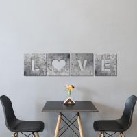 "LOVE" Scrabble Square Letters in Use in the Dining Room