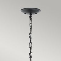 Lumley Modern Triple Bulb Orb Hanging Chain Lantern Chain and Ceiling Mount Detail