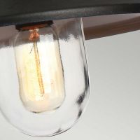 "Lyngen" Single Bulb Contemporary Hanging Chain Lantern Glass Detail