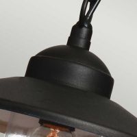 "Lyngen" Single Bulb Contemporary Hanging Chain Lantern Close Up Detailing