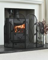Ornate Four Fold Fire Guard with Vine Detailing