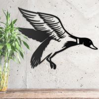 "Mallard" Duck Wall Art in Situ on a Rustic White Wall