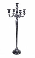 "Mallory Towers" Victoriana Candelabra Antique Silver and Black