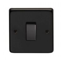 10 Amp Single Switch Light Switch Finished in a Matt Black