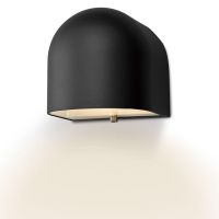 Matt Black Contemporary Downlighter in Situ on a White Wall