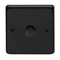 Single Dimmer Light Switch Finished in a Matt Black