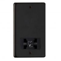 Dual Volt Shaver Socket Finished in a Matt Black