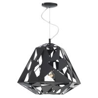 Matt Black Laser Cut Geometric Hanging Light
